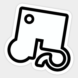 Black and White Contraption Q4N Sticker